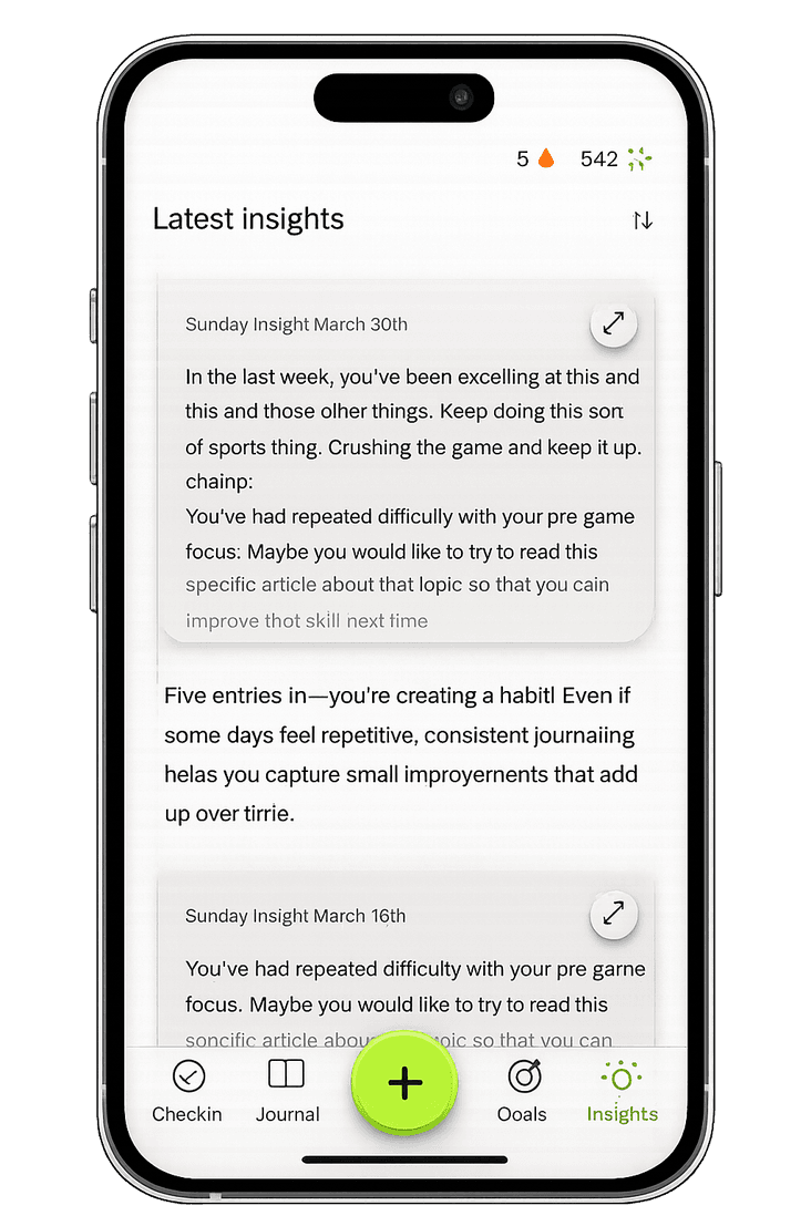 Sherpa AI insights screen